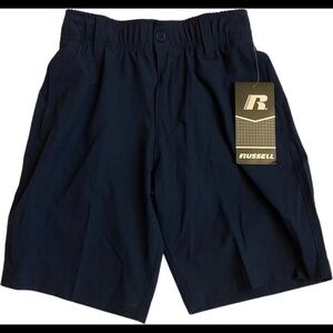 NWT Russell Nylon Shorts Navy Elastic Waist S 6 7